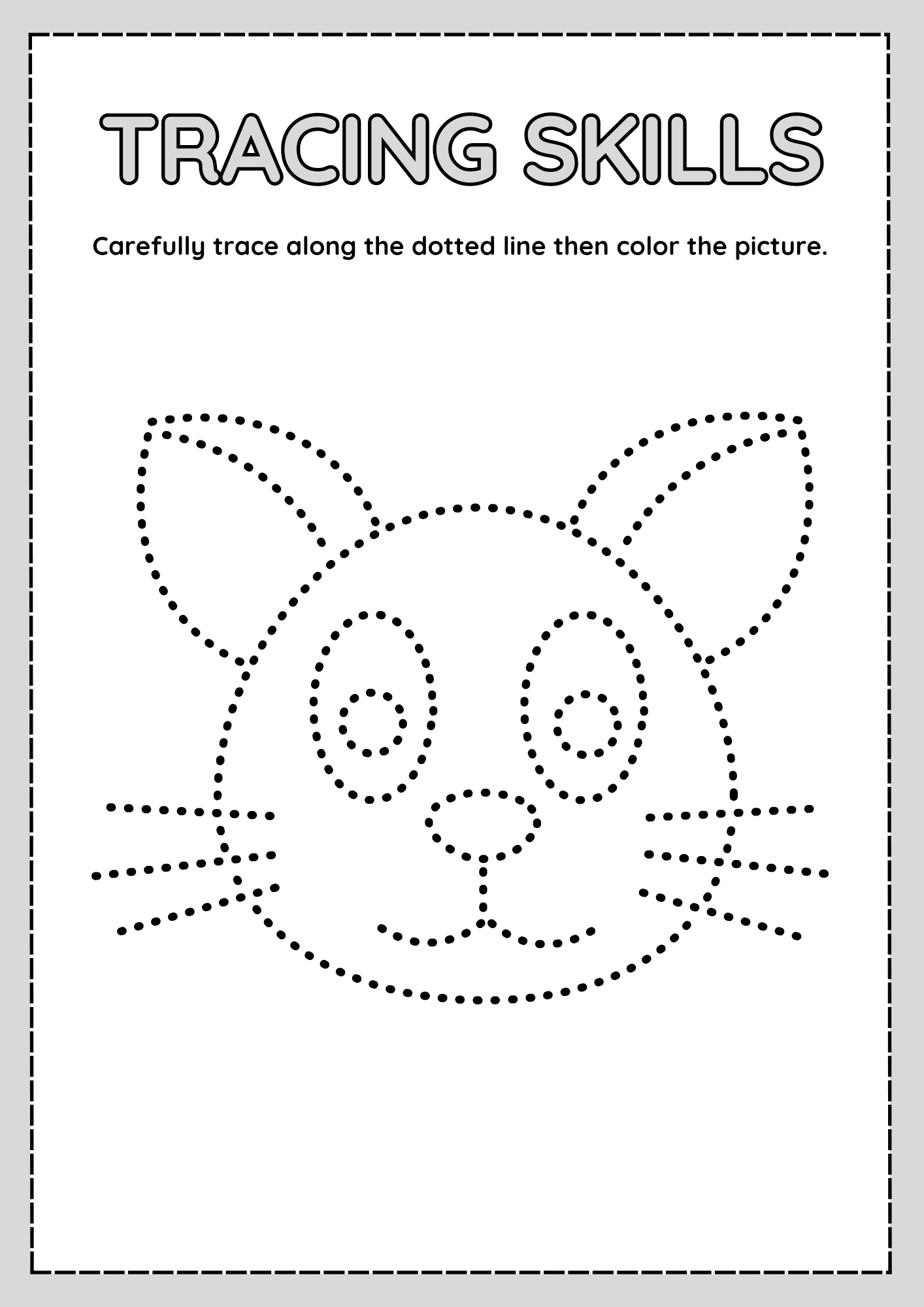 Animal Tracing Worksheets For Preschool Kids